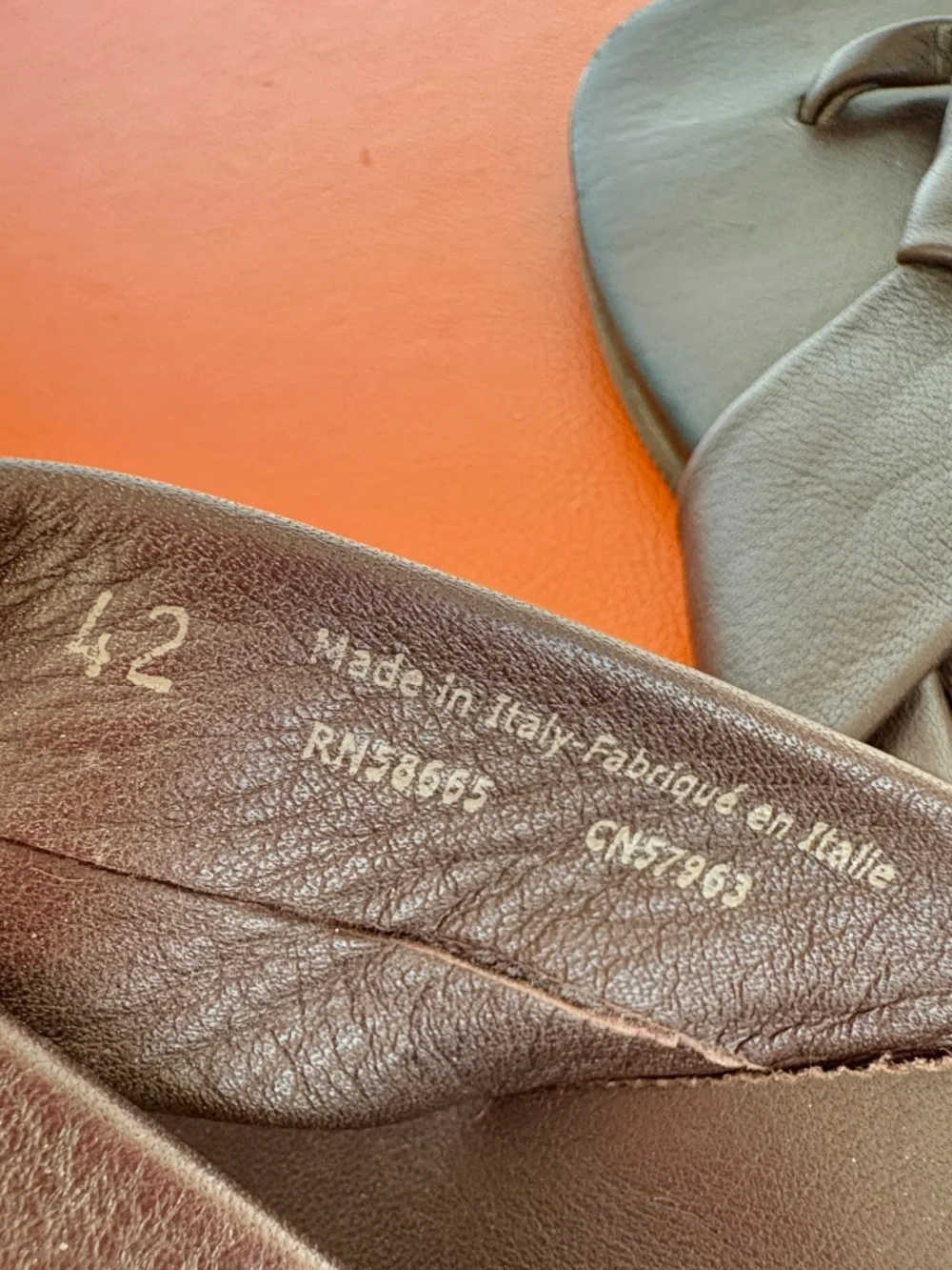 John W. Nordstrom Leather Flip-flops Sandals Men's Size 42, 8.5